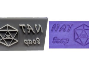 NAT 20 D&D Gaming Natural Soap Stamp, 3"x2"