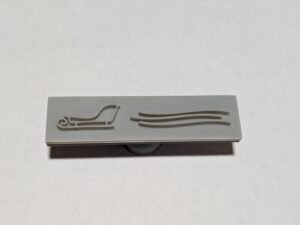 Moving Sleigh with Swirls Side Soap Stamp, 3"x3/4"