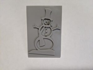 Snowman Soap Stamp, 3"x2"