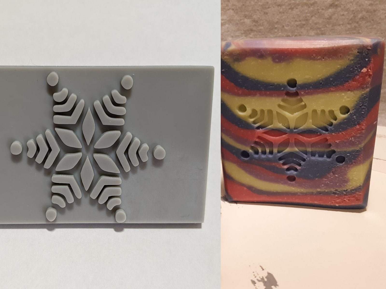 Fat Snowflake Soap Stamp, 3″x2″ Fat Snowflake Soap Stamp, 3"x2"