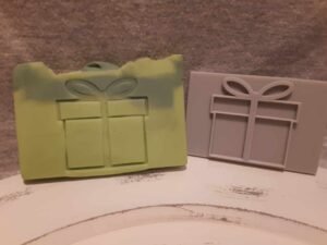 Wrapped Present Soap Stamp, 3"x2"