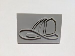 Firefighter Helmet Soap Stamp, 3"x2"