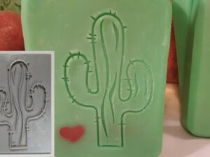 Cactus Soap Stamp, 3"x2"