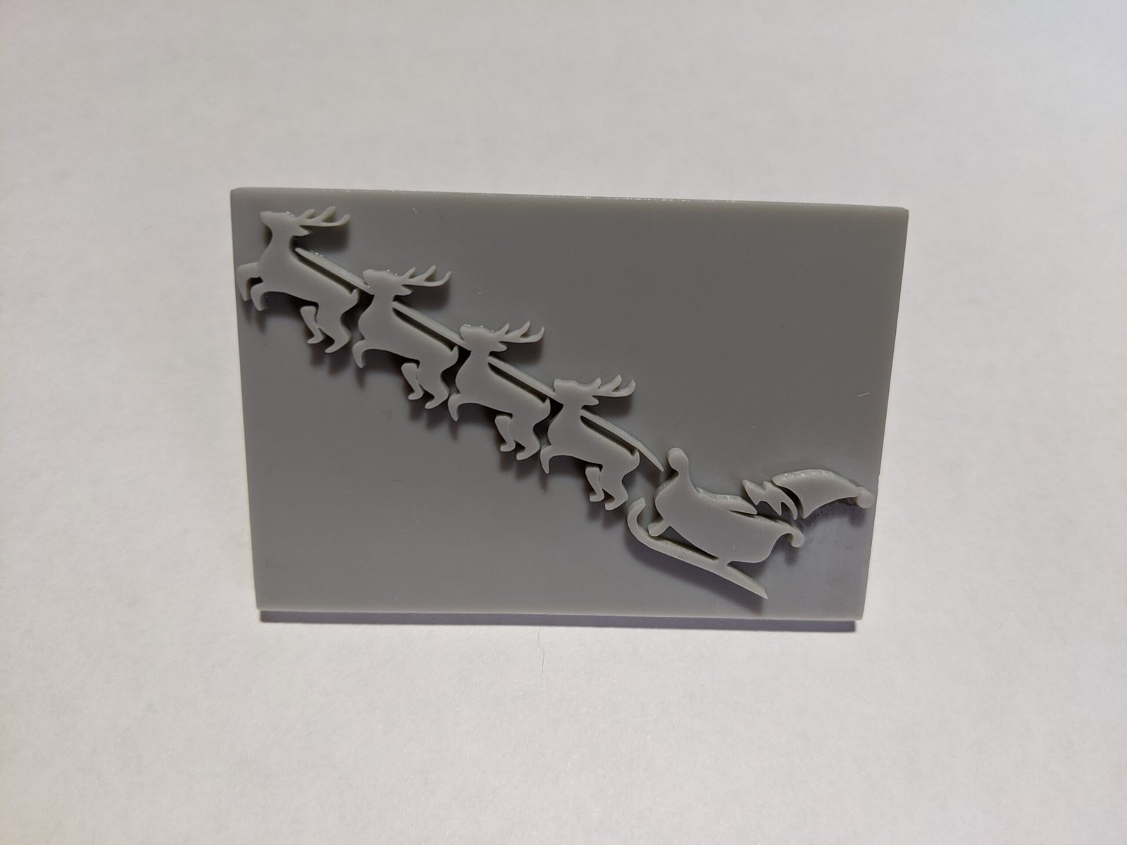 Reindeer Sleigh Soap Stamp, 3″x2″ Reindeer Sleigh Soap Stamp, 3"x2"