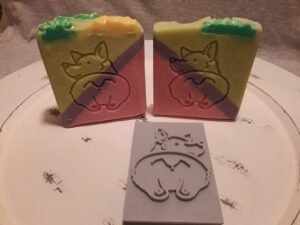 Corgi Butt Soap Stamp, 3"x2"