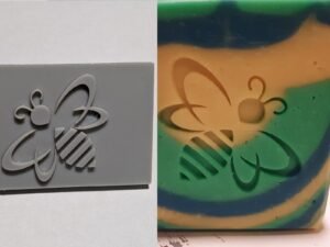 Bee Soap Stamp, 3"x2"