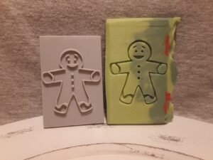 Gingerbread Man Soap Stamp, 3"x2"