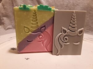 Unicorn Face Soap Stamp, 3"x2"