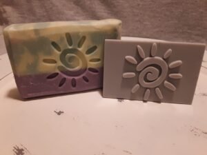 Sun Swirl Soap Stamp, 3"x2"