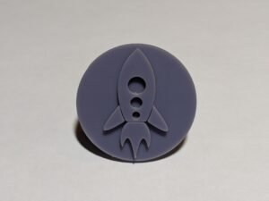 Rocket Ship  Round Soap Stamp