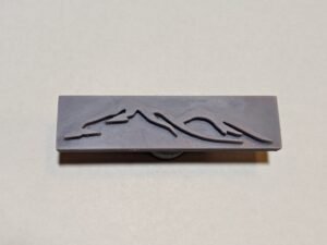 Mountains Side Stamp, 3"x3/4"
