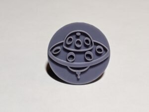 Alien Spaceship  Round Soap Stamp