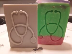 Stethoscope Soap Stamp, 3"x2"