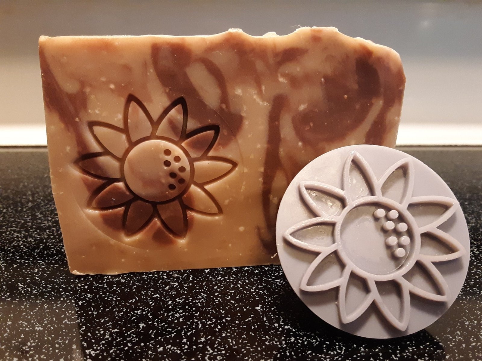 Sunflower Round Soap Stamp Sunflower Round Soap Stamp