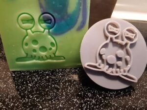 Alien Monster  Round Soap Stamp
