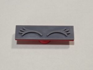 Eyelashes Side Soap Stamp, 3"x3/4"