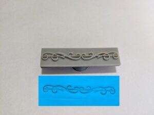Abstract Swirls Side Soap Stamp, 3"x3/4"