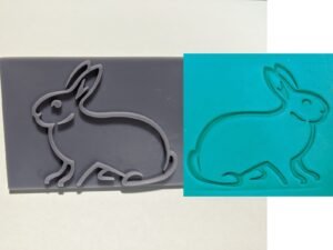 Rabbit Soap Stamp, 3"x2"