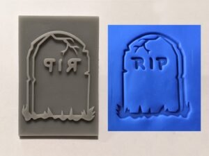 Tombstone RIP Soap Stamp, 3"x2"