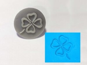 Lucky Four-Leaf Clover  Round Soap Stamp