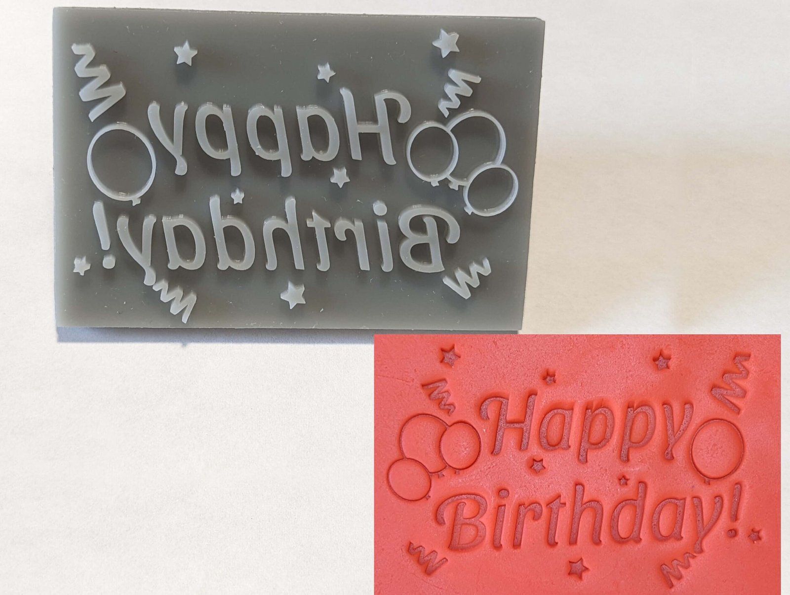 Happy Birthday Soap Stamp, 3″x2″ Happy Birthday Soap Stamp, 3"x2"