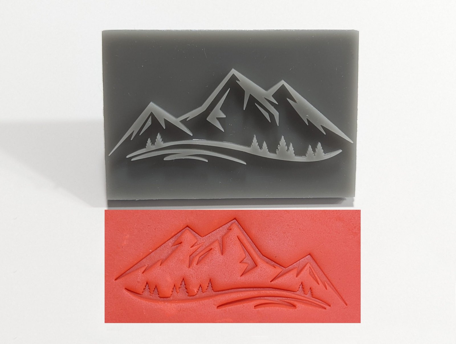 Mountain Landscape Soap Stamp, 3″x2″ Mountain Landscape Soap Stamp, 3"x2"