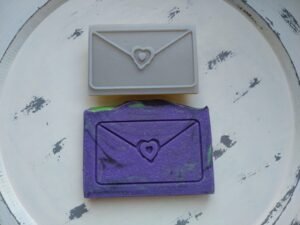 Heart-Sealed Envelope Soap Stamp, 3"x2"