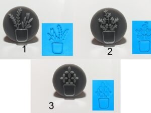 Potted Plants  Round Soap Stamp