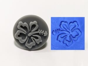 Hibiscus Flower  Round Soap Stamp