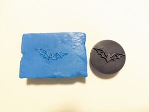 Flying Bat  Round Soap Stamp