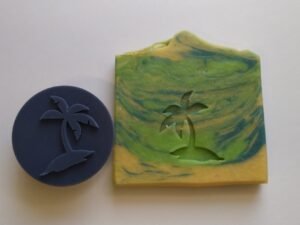 Palm Tree  Round Soap Stamp