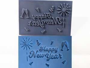 Happy New Year Soap Stamp, 3"x2"
