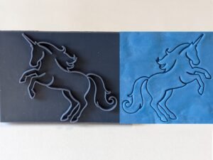Rearing Unicorn Soap Stamp, 3"x2"