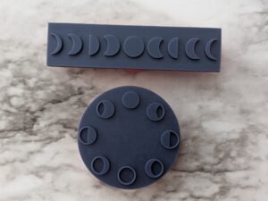 Lunar Phase Soap Stamp, 1.77" Round or 3"x0.75"