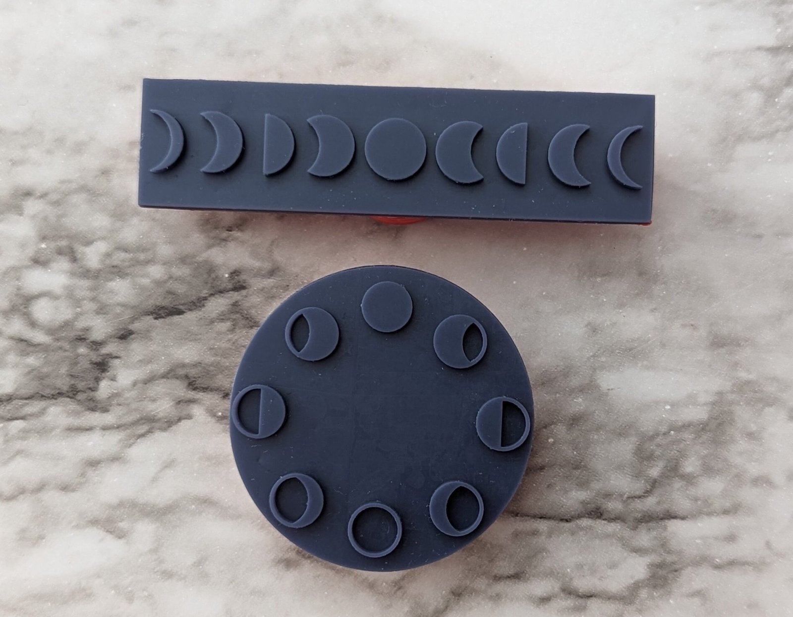 Lunar Phase Soap Stamp, 1.77″ Round or 3″x0.75″ Lunar Phase Soap Stamp, 1.77" Round or 3"x0.75"