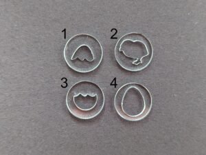 Egg, Eggshells, Chick Soap Extruder Discs, 18mm to 57mm