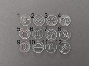 Zodiac Signs Soap Extruder Discs, 18mm to 57mm