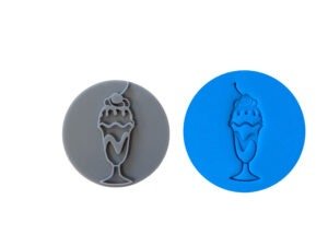Ice Cream Sundae  Round Soap Stamp