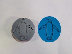 Penguin Walking Round Soap Stamp