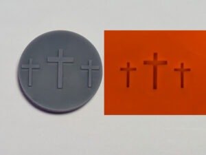 Calvary Crosses Round Soap Stamp