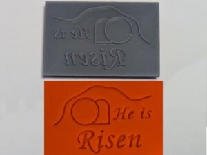 He is Risen Empty Tomb Soap Stamp, 3"x2"