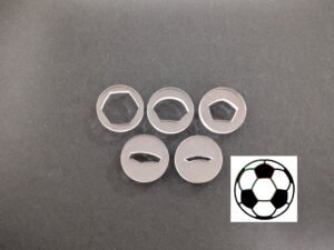 Soccer Ball Soap Extruder Disc Set, 18mm to 57mm